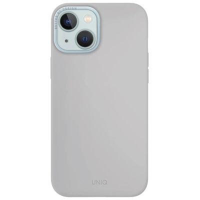 2. Etui UNIQ Lino Hue Magclick Charging do iPhone 15 - jasnoszare