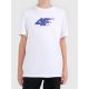 T-shirt z nadrukiem chłopięcy 4F 4FJWAW26TTSHM3515-10S