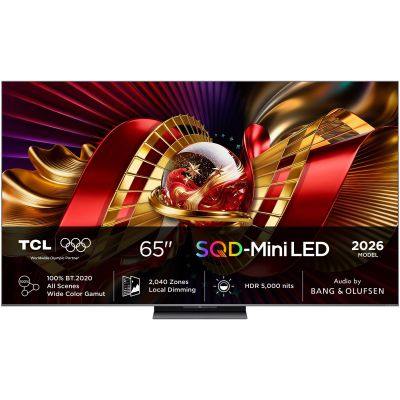 TCL C8L 65C8L Telewizor 165,1 cm (65") 4K Ultra HD Smart TV Wi-Fi Czarny 6000 cd/m2