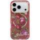 3. Etui Guess IML Glitter Blossom Roses na iPhone 17 Pro Max / 18 Pro Max - burgundowe