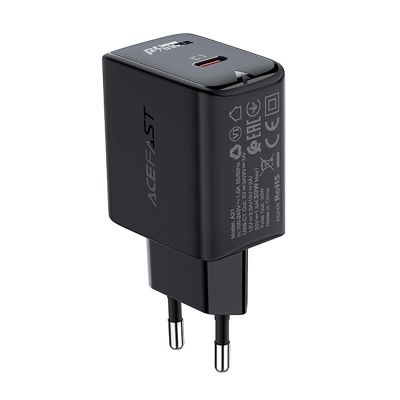 2. Acefast ładowarka sieciowa GaN USB Typ C 30W, PD, QC 3.0, AFC, FCP czarny (A21 black)