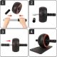 6. Kółko do ćwiczeń Wozinsky WKDC-17 do mięśni brzucha ab wheel z matą - czarne