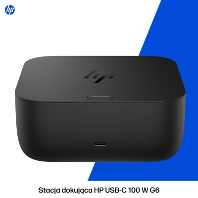 21. Stacja dokująca + zasilacz HP USB-C Dock G6 100W czarna 9X3V1UT#ABB