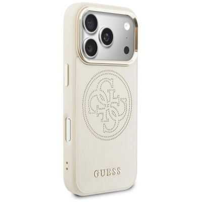 4. Etui Guess Perforated 4G MagSafe na iPhone 17 Pro Max - beżowe