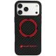 Etui Audi RSQ Carbon Fiber Sport Red Circle MagSafe na iPhone 18 Pro Max / 17 Pro Max - czarne