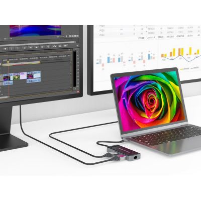 5. Conceptronic DONN14G stacja dokująca Przewodowa USB 3.2 Gen 1 (3.1 Gen 1) Type-C Szary