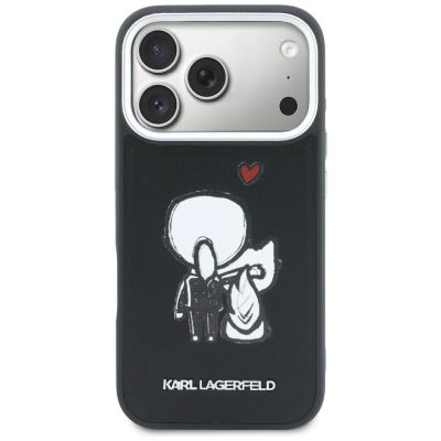 3. Etui Karl Lagerfeld Karl & Choupette Back Logo MagSafe na iPhone 17 Pro - czarne