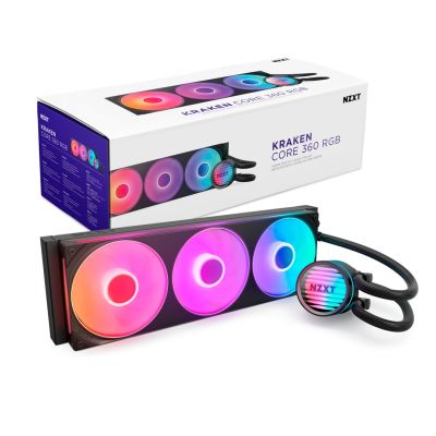 2. NZXT Kraken Core 360 RGB Procesor Zestaw do chłodzenia płynami 12 cm Czarny 1 szt.
