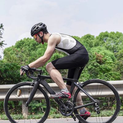 5. Spodenki rowerowe Rockbros RK20023XL krótkie na szelkach z wkładką XXXL - czarne
