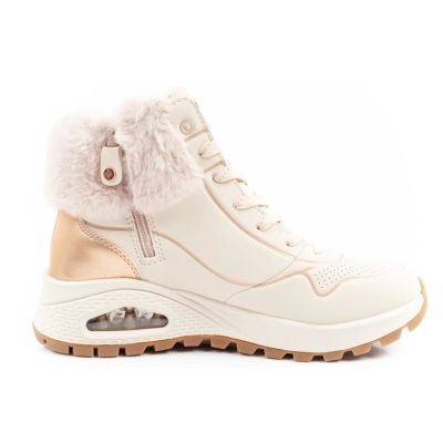 4. Skechers Uno Rugged buty sportowe damskie botki ocieplane zimowe beżowe