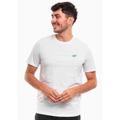 T-shirt bewełniany męski 4F 4FWSS26TTSHM4484-10S