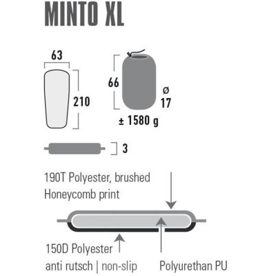 6. Mata Samopompująca High Peak Minto XL 210x63x3 41117