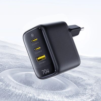 12. Ładowarka sieciowa Baseus EnerFill FE22 70W 2 x USB-C + USB-A - czarna