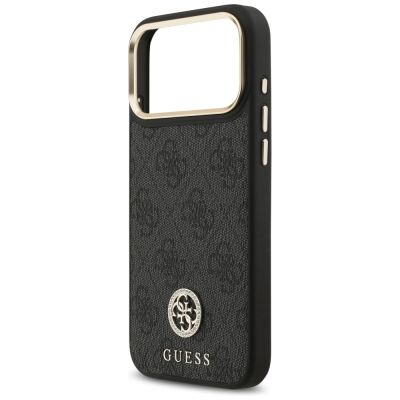 6. Etui Guess 4G Strass Logo MagSafe na iPhone 17 Pro Max - czarne