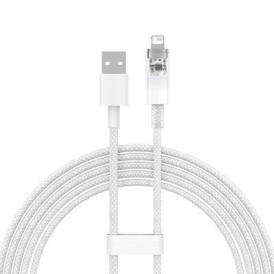 2. Baseus Explorer Series kabel przewód USB – Lightning 2,4A 2 m biały (CATS010102)
