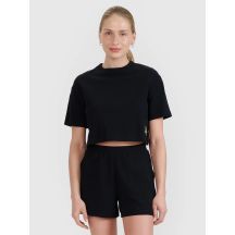 Damski t-shirt crop top 4F 4FWSS25TTSHF1977-20S