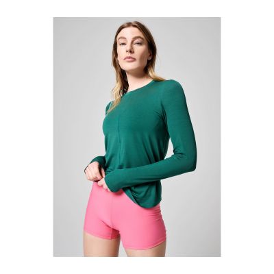 2. Koszulka CASALL Delight Crew Neck Long Sleeve zielony