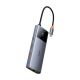7. HUB USB 6w1 Baseus Metal Gleam Series II USB-A/USB-C/USB-C PD/HDMI/RJ45 - czarny