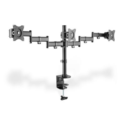 22. Stojak biurkowy potrójny (zacisk) 3xLCD max. 27"max. 8kg uchylno-obrotowy 360° (PIVOT)