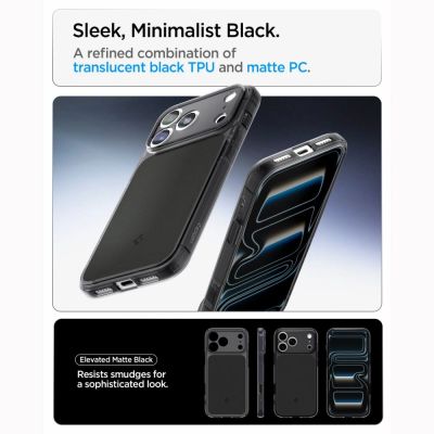 8. Etui Spigen Ultra Hybrid MagSafe na iPhone 18 Pro / 17 Pro - czarne matowe