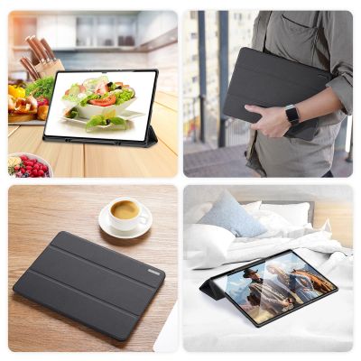 9. DUX DUCIS Domo składany pokrowiec etui na tablet z funkcją Smart Sleep podstawka Samsung Galaxy Tab S8/S9 Ultra czarny