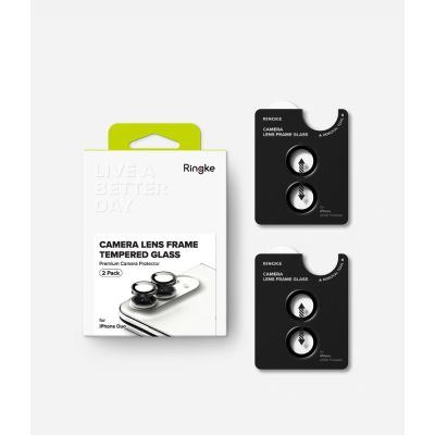 7. Szkło hartowane na aparat Ringke Camera Frame Protector 2-Pack na iPhone Duo - czarne