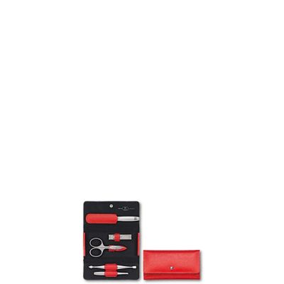 Zestaw podróżny do manicure ZWILLING 97092-002-0 Twinox – czerwone, skórzane etui, 5 elementów
