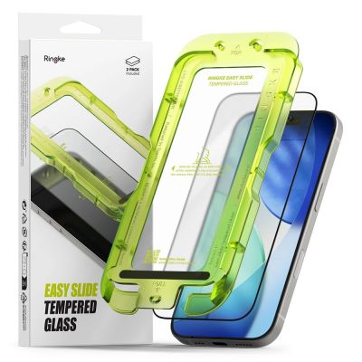Szkło hartowane Ringke Easy Slide 2-pack na iPhone 17 - czarne
