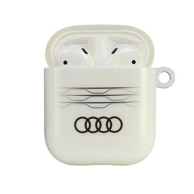 2. Etui Audi IML Geometric Pattern na AirPods 1 / 2 - białe