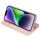 5. Etui do iPhone 15 Plus pokrowiec z klapką i portfelem Dux Ducis Skin Pro - różowe