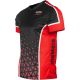 2. Koszulka V-neck do point-fightingu MASTERS "COMBAT JUNIOR" czarno-czerwona (WAKO APPROVED)