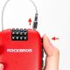 4. Zapięcie rowerowe Rockbros 32420981001 z linką zwijaną - czerwone