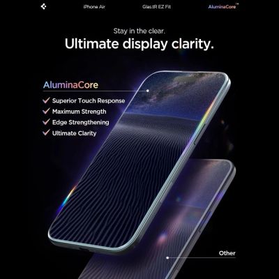 12. Szkło hartowane Spigen Glas.TR EZ Fit 2-pack na iPhone 17 Air - przezroczyste