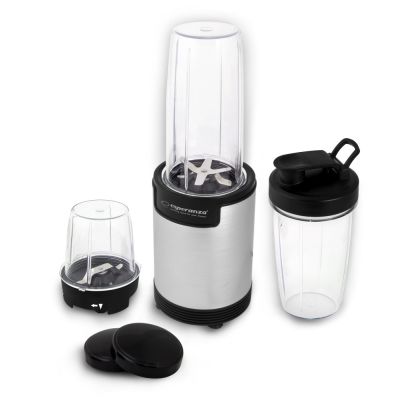 14. Blender sportowy do mielenia Esperanza NUTRI BOMB EKM030 (900W; kolor czarno-srebrny)