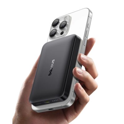 2. Powerbank Baseus EnerFill FM12 10000mAh 22,5W Qi2 kompatybilny z MagSafe z kablem Baseus Simple USB-C 20V/3A 30cm - czarny