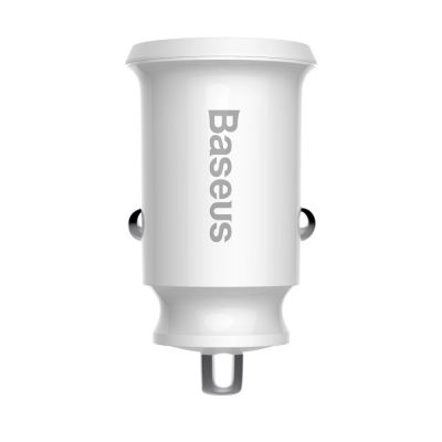 2. Mini ładowarka Baseus Grain Car Charger CCALL-ML02 samochodowa 2x USB-A 3.1A - biała