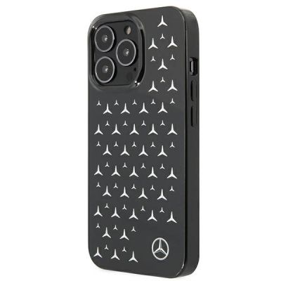 2. Etui Mercedes Silver Stars Pattern na iPhone 13 Pro / iPhone 13 - czarne