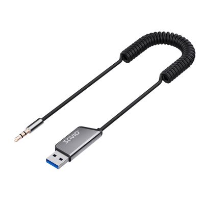 6. SAVIO TRANSMITER AUX, USB, BLUETOOTH 5.3, FUNKCJA ZESTAWU GŁOŚNOMÓWIĄCEGO, TR-16