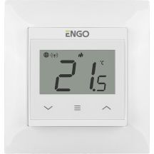 Regulator temperatury ENGO Controls E55-W do ramki 55x55, 230V, biały, Internetowy, Wi-Fi