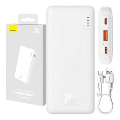 4. BASEUS POWERBANK AIRPOW 10000MAH 20W (BIAŁY)