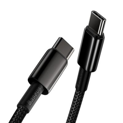 4. Kabel Baseus CATWJ-01 USB-C - USB-C PD QC 100W 5A 1m - czarny