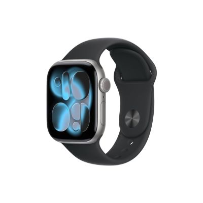 3. Apple Watch Series 11 GPS + Cellular 42mm Aluminiowa koperta w kolorze gwiezdnej szarości z czarnym paskiem sportowym - M/L