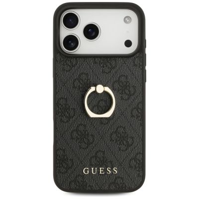 3. Etui Guess 4G Ring Stand na iPhone 17 Pro Max - czarne