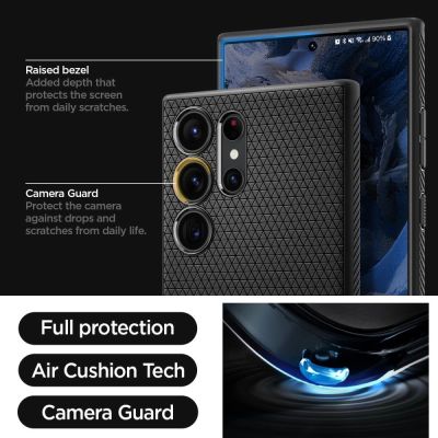 13. Etui Spigen Liquid Air na Samsung Galaxy S23 Ultra - czarny mat