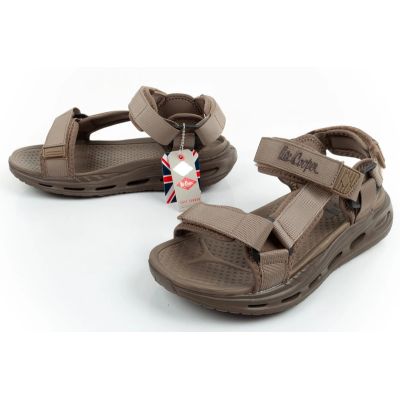 8. Lee Cooper buty męskie sandały na rzepy na lato na plażę lekkie zielone