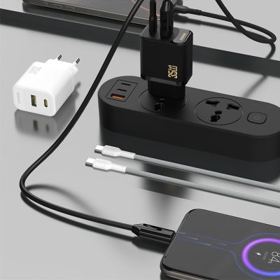 2. Ładowarka sieciowa Dudao A27MaxCEU PD QC 35W USB-A USB-C z kablem USB-C - biała