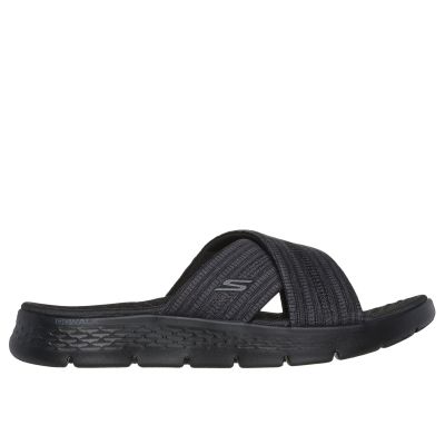2. Skechers damskie Japonki GO WALK FLEX SANDAL IMPRESSED 141420 BKGY