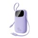 2. Powerbank Baseus EnerFill FC31 20000mAh 45W z wyświetlaczem z kablami USB-C i Lightning - fioletowy