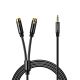 Kabel audio Orico AXRF mini jack 3.5 mm do 2x RCA żeńskiego 5 m - czarny
