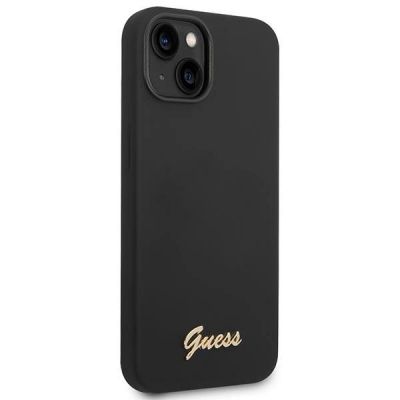 4. Etui Guess Silicone Vintage Gold Logo na iPhone 14 Plus - czarne